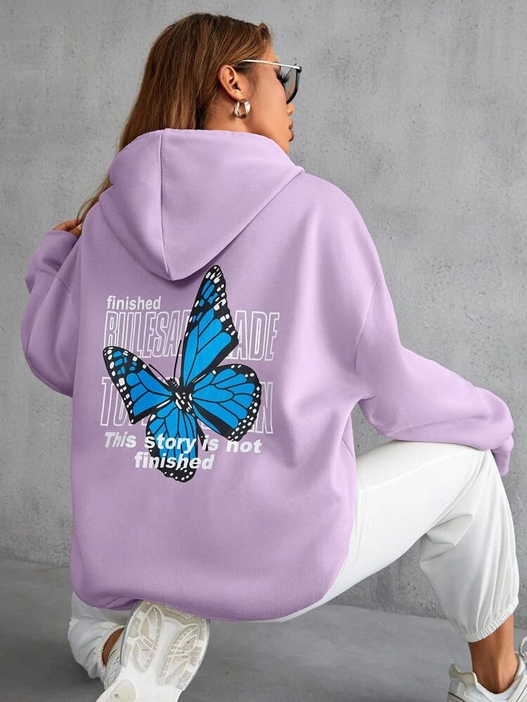 I'm just a sweet little social butterfly Cozy Hoodie – Fleezyshop